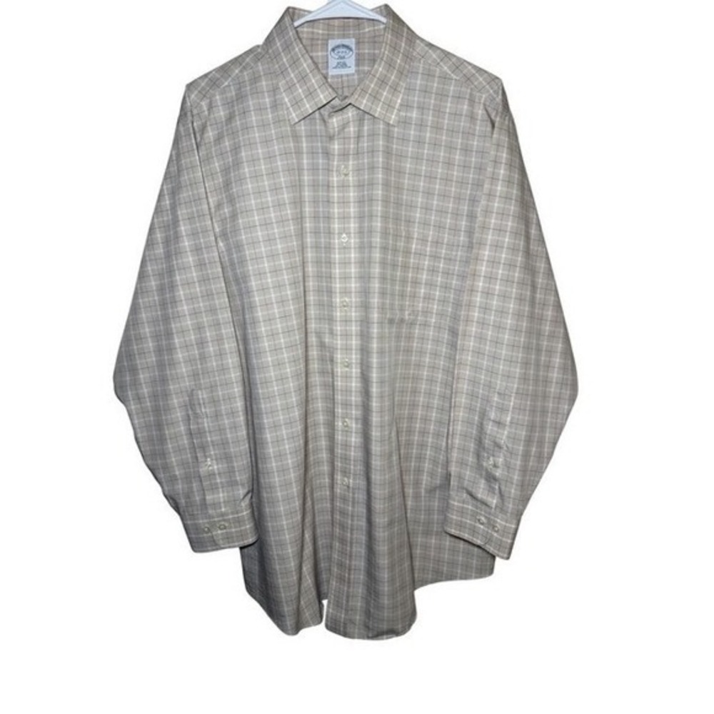 Brooks Brothers 346 Slim Fit Button Down Shirt Men's Size 17-2/3 Plaid